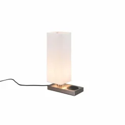 Lampes En Tissu-Luminaires Reality Lampe de table Reality Haley Nickel mat, 1 lumière