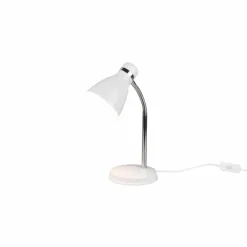Luminaires Reality Lampe de table Reality Harvey Chrome, Blanc, 1 lumière* Lampes À Poser