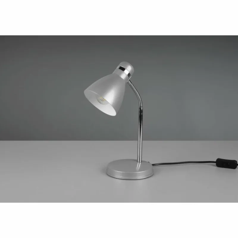 Luminaires Reality Lampe de table Reality Harvey Chrome, Titane, 1 lumière* Lampes À Poser