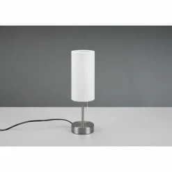 Lampes En Tissu-Luminaires Reality Lampe de table Reality Jaro Nickel mat, 1 lumière
