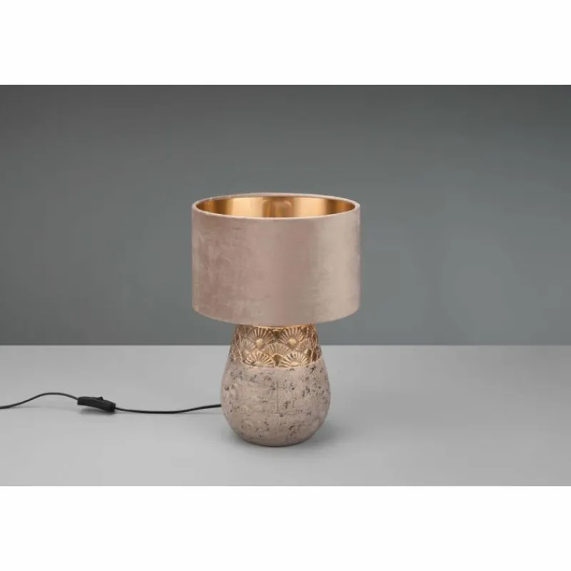 Lampes En Tissu-Luminaires Reality Lampe de table Reality Kiran Gris, 1 lumière