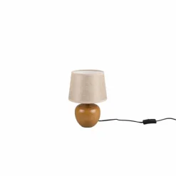 Lampes En Tissu-Luminaires Reality Lampe de table Reality LUXOR Couleur bois, 1 lumière
