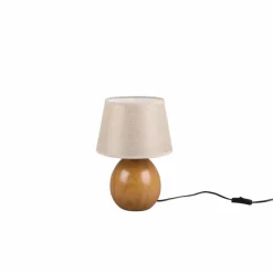 Lampes En Tissu-Luminaires Reality Lampe de table Reality LUXOR Couleur bois, 1 lumière