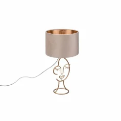 Lampes En Tissu-Luminaires Reality Lampe de table Reality Mary Or, 1 lumière