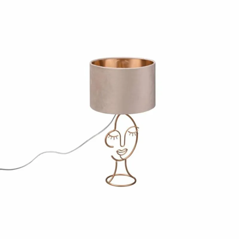 Lampes En Tissu-Luminaires Reality Lampe de table Reality Mary Or, 1 lumière