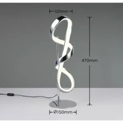 Luminaires Reality Lampe de table Reality PADUA LED Chrome, 1 lumière* Lampes À Poser