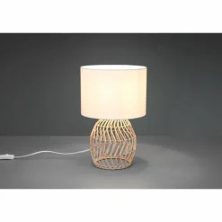 Lampes En Bois-Luminaires Reality Lampe de table Reality Rike Écru, 1 lumière