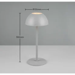 Luminaires Reality Lampe de table Reality RICARDO LED Gris, 1 lumière