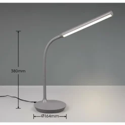 Luminaires Reality Lampe de table Reality TORO LED Gris, 1 lumière* Éclairage Led