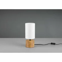 Lampes En Tissu-Luminaires Reality Lampe de table Reality Woody Écru, 1 lumière