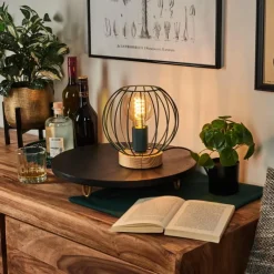 Lampes Vintages & Rétros-hofstein Lampe de table Refresco Écru, 1 lumière