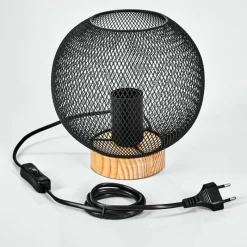 Lampes Vintages & Rétros-hofstein Lampe de table Reiden Écru, Noir, 1 lumière