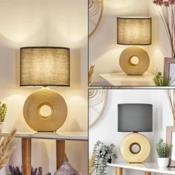 Lampes En Tissu-hofstein Lampe de table Saija Or, 1 lumière