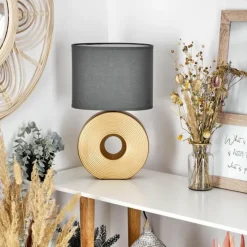 Lampes En Tissu-hofstein Lampe de table Saija Or, 1 lumière