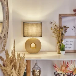 Lampes En Tissu-hofstein Lampe de table Saija Or, 1 lumière