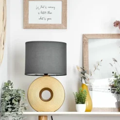 Lampes En Tissu-hofstein Lampe de table Saija Or, 1 lumière