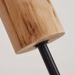 Lampes Vintages & Rétros-hofstein Lampe de table Salla Bois clair, Noir, 3 lumières