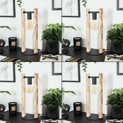 Luminaires Scandinaves-hofstein Lampe de table Sande Écru, Noir, 1 lumière