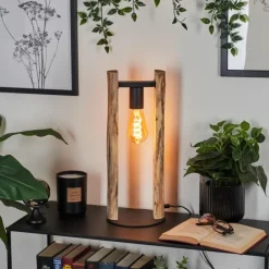 Luminaires Scandinaves-hofstein Lampe de table Sande Écru, Noir, 1 lumière