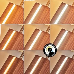 Lampes En Tissu-hofstein Lampe de table Sangineto Bois foncé, Nickel mat, Blanc, 2 lumières