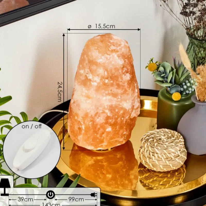 hofstein Lampe de table Sansou Rose, Blanc, 1 lumière