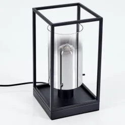 Suspension Verre Fumé-hofstein Lampe de table Sarniguet Noir, 1 lumière