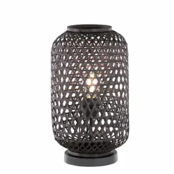 Style Boho-Chic-SCHÖNER WOHNEN-Kollektion Lampe de table CALLA Noir, 1 lumière