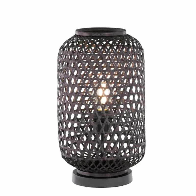 Style Boho-Chic-SCHÖNER WOHNEN-Kollektion Lampe de table CALLA Noir, 1 lumière