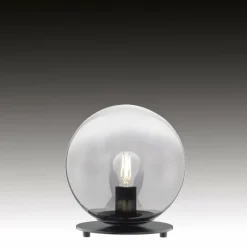 Suspension Verre Fumé-SCHÖNER WOHNEN-Kollektion Lampe de table MIRROR Noir, 1 lumière