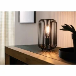 Lampes Industrielles-SCHÖNER WOHNEN-Kollektion Lampe de table Cage Noir, 1 lumière