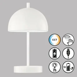 SCHÖNER WOHNEN-Kollektion Lampe de table Kia LED Blanc, 1 lumière* Éclairage Led