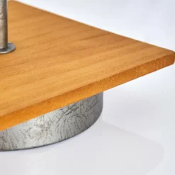 Lampes En Tissu-hofstein Lampe de table Shiburg Bois foncé, Argenté, 1 lumière