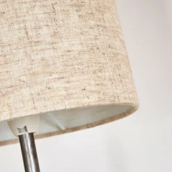 Lampes En Tissu-hofstein Lampe de table Shiburg Bois foncé, Argenté, 1 lumière