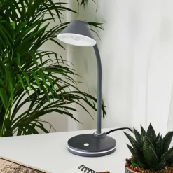 hofstein Lampe de table Shreveport LED Anthracite, Blanc, 1 lumière