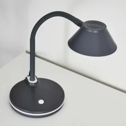 hofstein Lampe de table Shreveport LED Anthracite, Blanc, 1 lumière