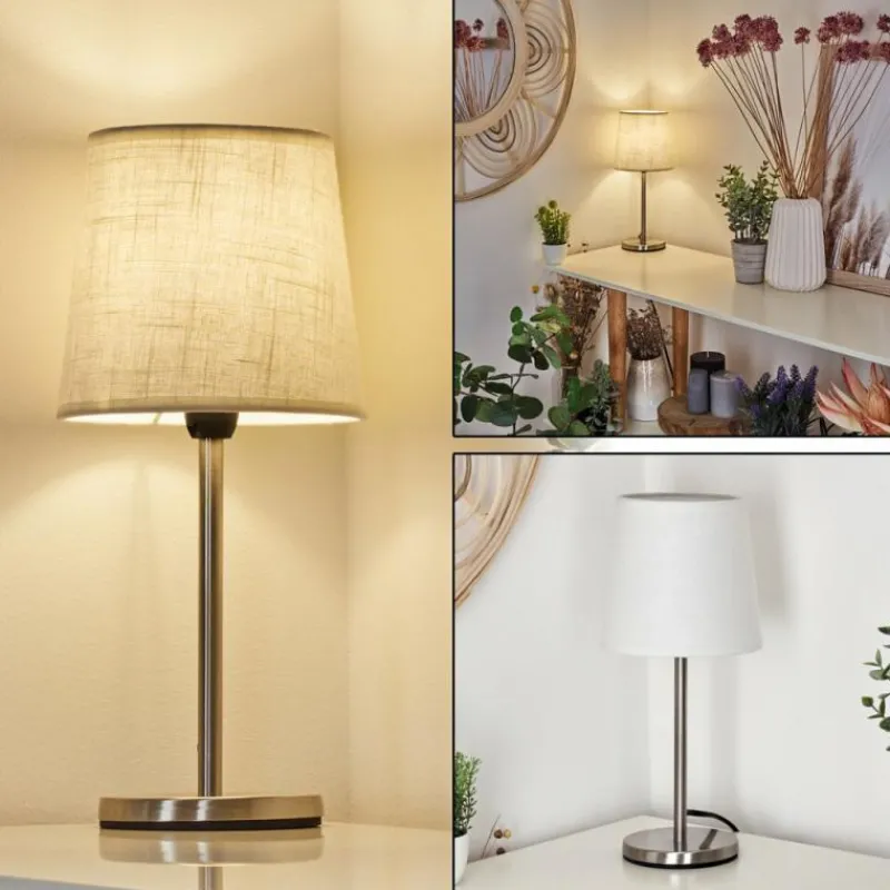 Lampes En Tissu-hofstein Lampe de table Sikala Nickel mat, 1 lumière