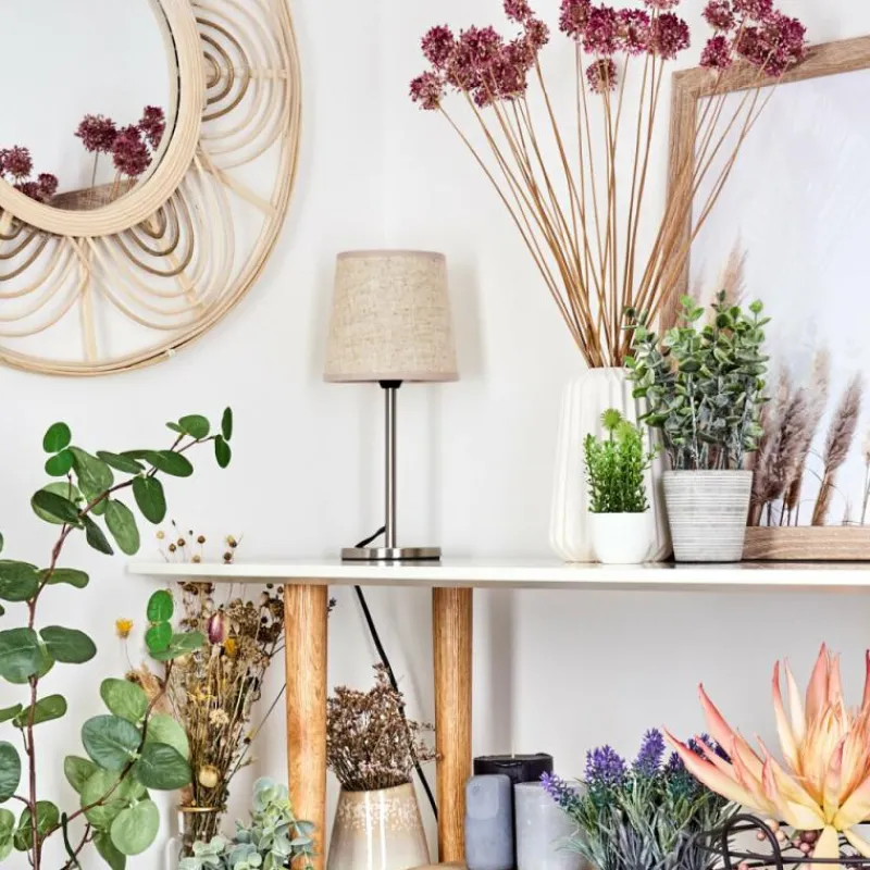 Lampes En Tissu-hofstein Lampe de table Sikala Nickel mat, 1 lumière