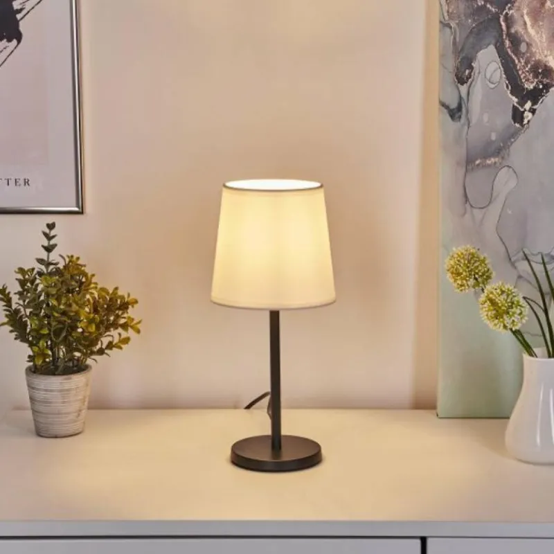 Lampes En Tissu-hofstein Lampe de table Sikala Noir, 1 lumière