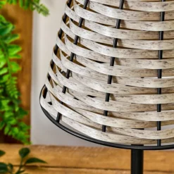 hofstein Lampe de table solaire Chillaiza LED Noir, 1 lumière