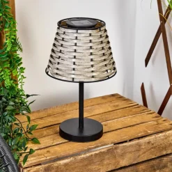 hofstein Lampe de table solaire Chillaiza LED Noir, 1 lumière