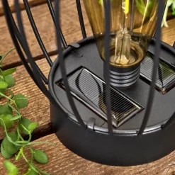 Lampes Vintages & Rétros-hofstein Lampe de table solaire Quillagua LED Noir, 1 lumière