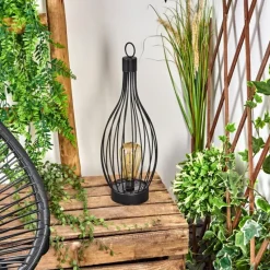 Lampes Vintages & Rétros-hofstein Lampe de table solaire Quillagua LED Noir, 1 lumière