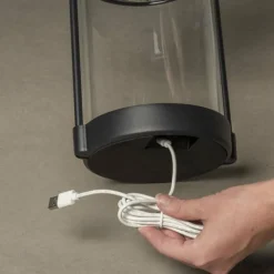 Luminaires Konstsmide Lampe de table solaire Konstsmide Crotone LED Noir, 1 lumière