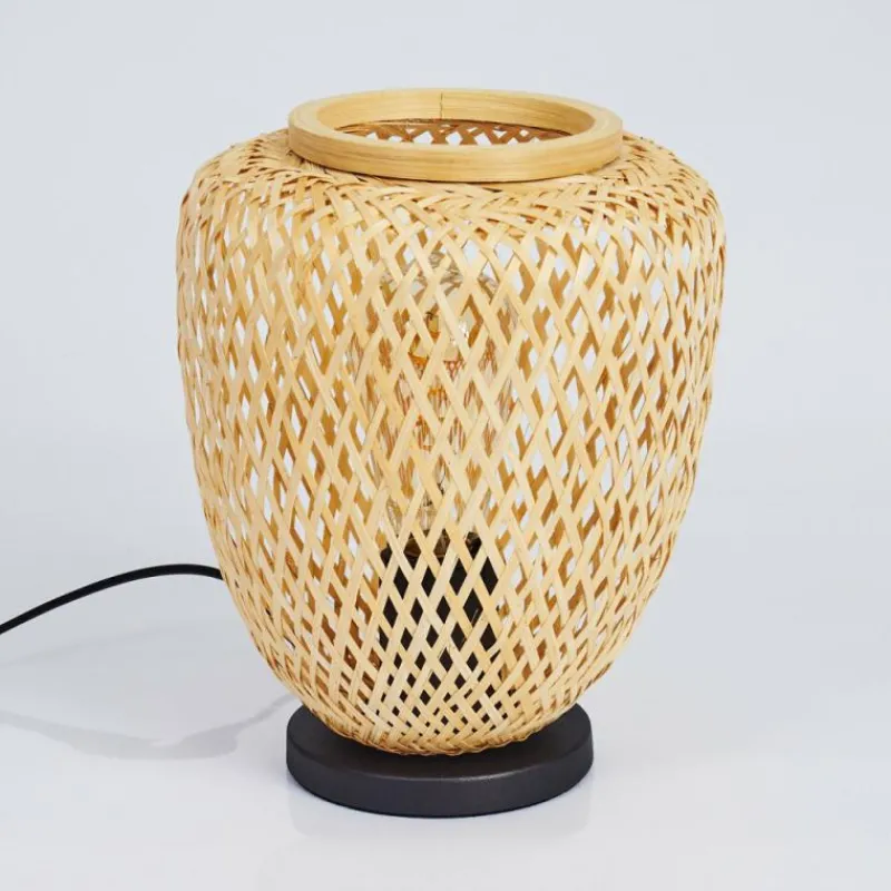 Style Boho-Chic-hofstein Lampe de table Solera Noir, 1 lumière