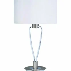 Luminaires Rustiques-Luminaires Trio Lampe de table Sorpetaler Leuchten Paris Nickel mat, 1 lumière