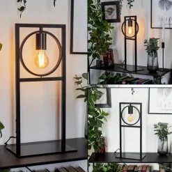 Lampes Industrielles-hofstein Lampe de table Srelau Noir, 1 lumière