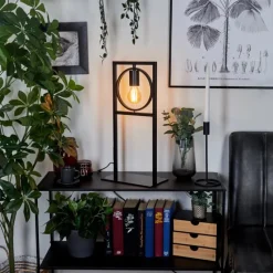 Lampes Industrielles-hofstein Lampe de table Srelau Noir, 1 lumière