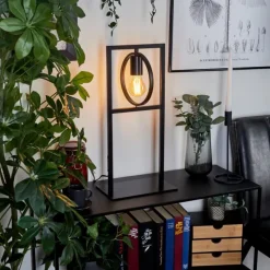 Lampes Industrielles-hofstein Lampe de table Srelau Noir, 1 lumière