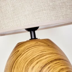 Lampes En Tissu-hofstein Lampe de table Stampa Brun, Couleur bois, 1 lumière