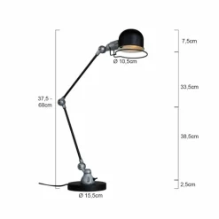 Luminaires Steinhauer Lampe de table Steinhauer Darvin Gris, Noir, 1 lumière